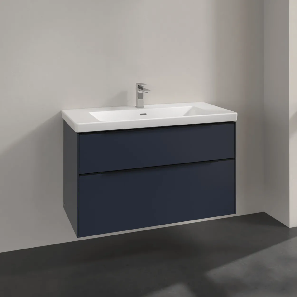 V&b subway 3.0 servantskap 97x57 marine blue håndtak i volcano black