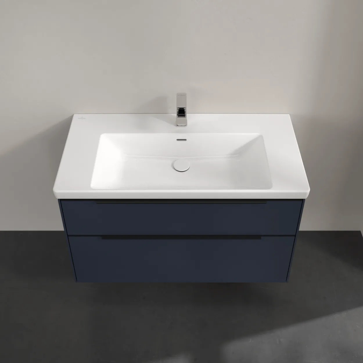 V&b subway 3.0 servantskap 97x57 marine blue håndtak i volcano black