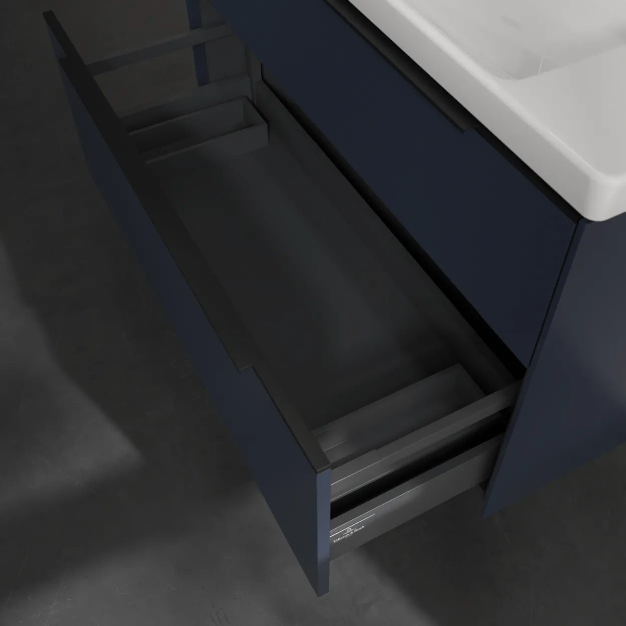 V&b subway 3.0 servantskap 97x57 marine blue håndtak i volcano black