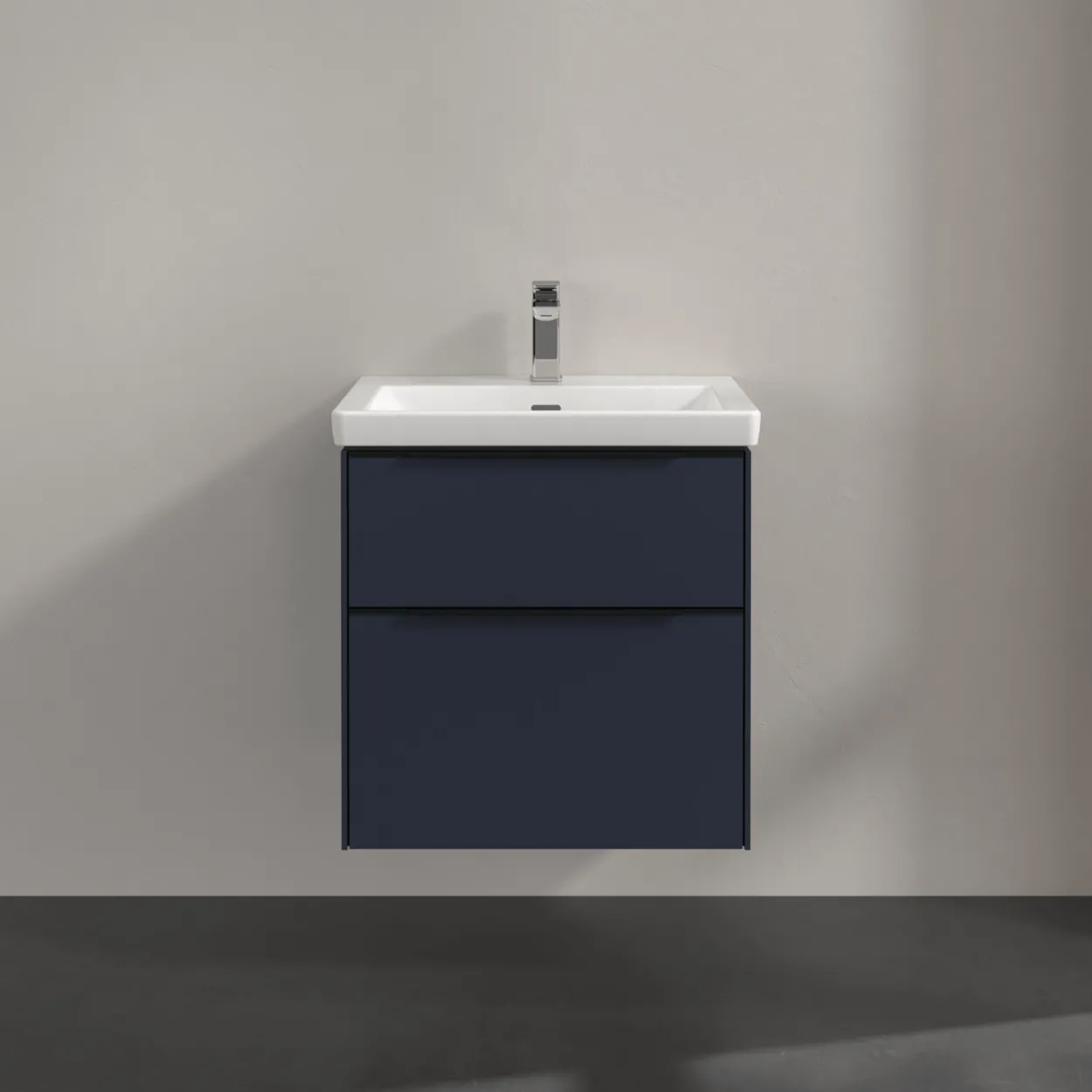 V&b subway 3.0 servantskap 57x47 marine blue håndtak i volcano black