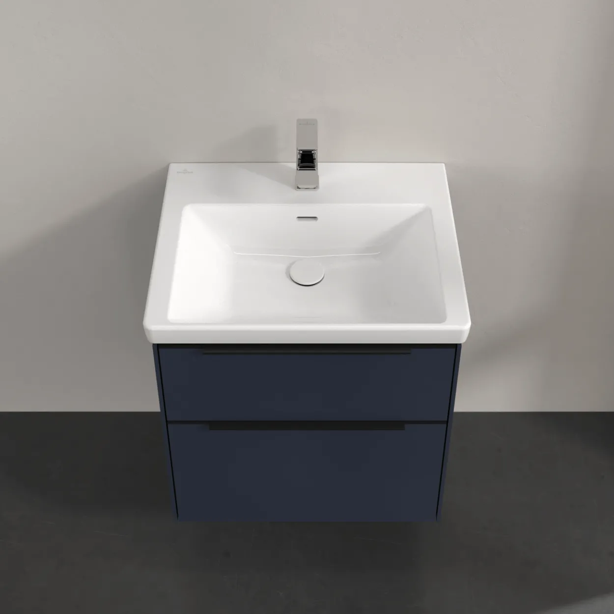 V&b subway 3.0 servantskap 57x47 marine blue håndtak i volcano black