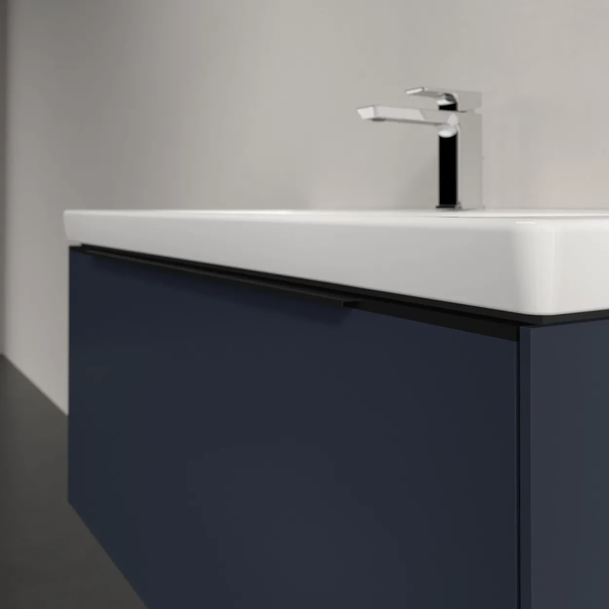 V&b subway 3.0 servantskap 97x42 marine blue håndtak i volcano black