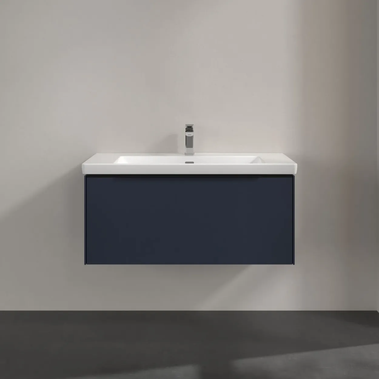 V&b subway 3.0 servantskap 97x42 marine blue håndtak i volcano black