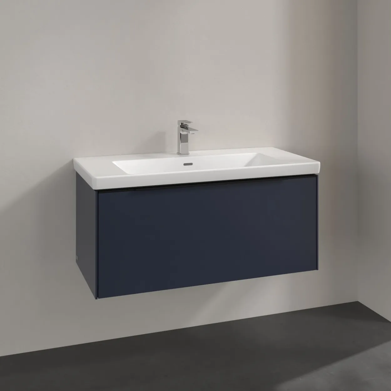 V&b subway 3.0 servantskap 97x42 marine blue håndtak i volcano black