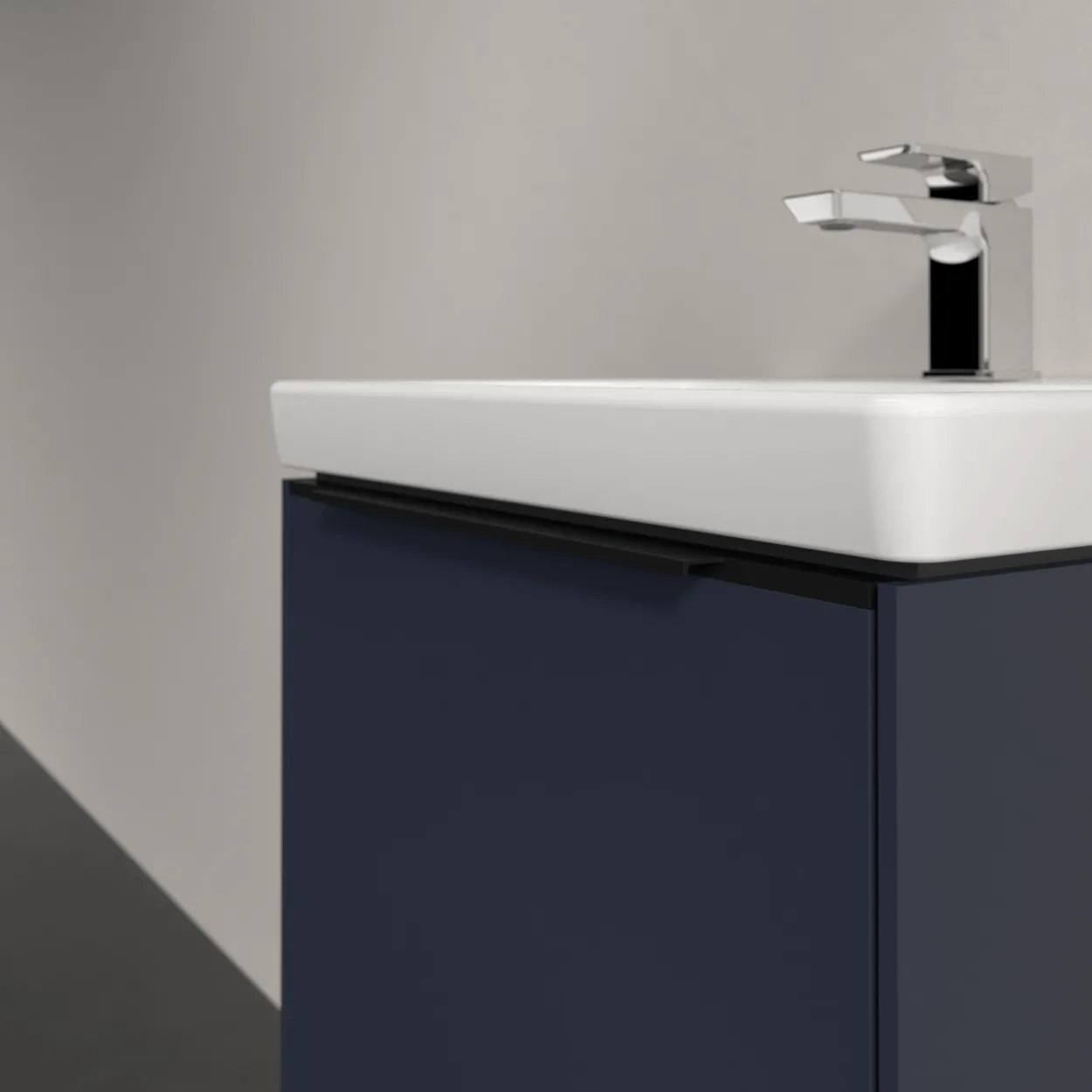 V&b subway 3.0 servantskap 47x42 marine blue håndtak i volcano black