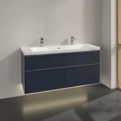 V&b subway 3.0 servantskap 127x57 marine blue m/lys håndtak i krom