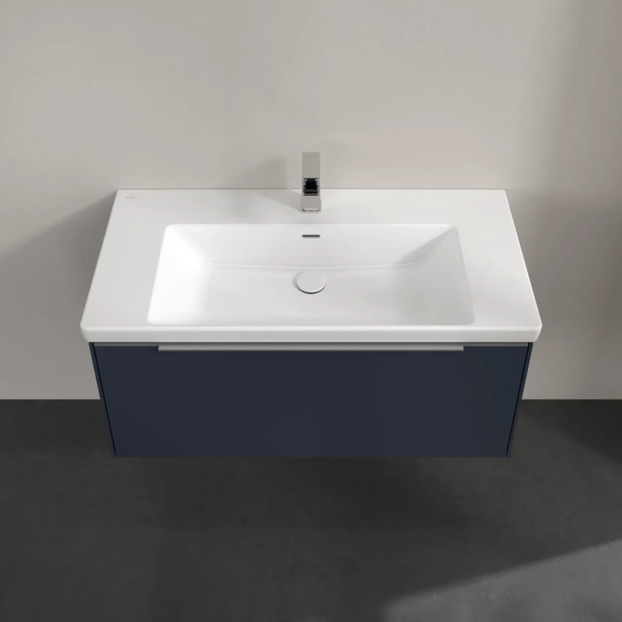 V&b subway 3.0 servantskap 97x42 marine blue m/lys håndtak i krom