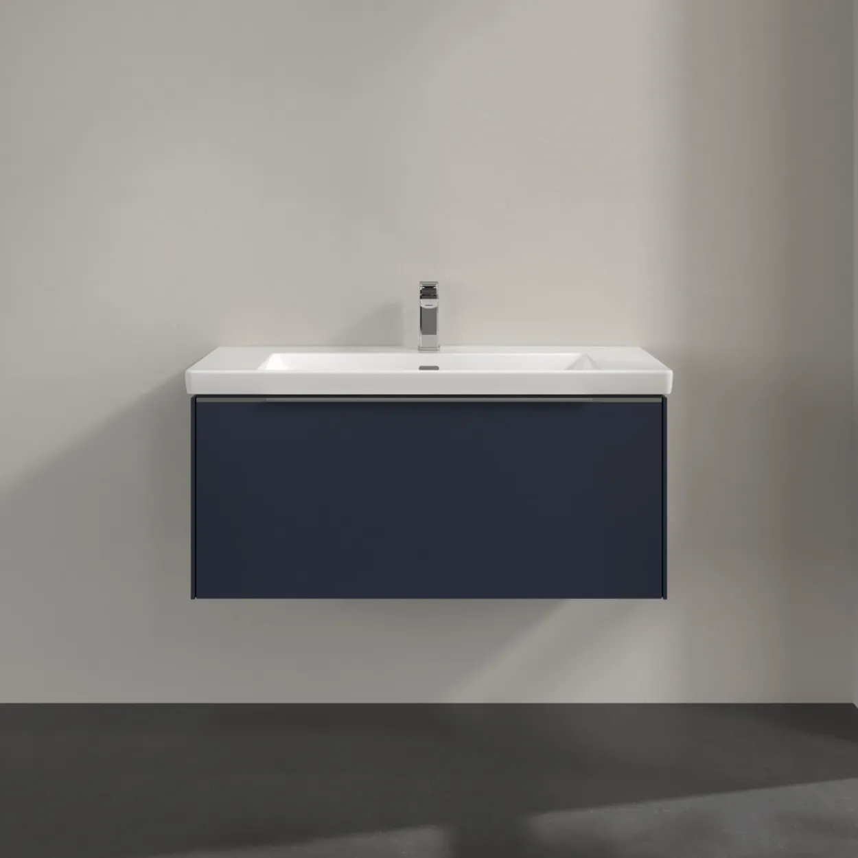 V&b subway 3.0 servantskap 97x42 marine blue m/lys håndtak i krom