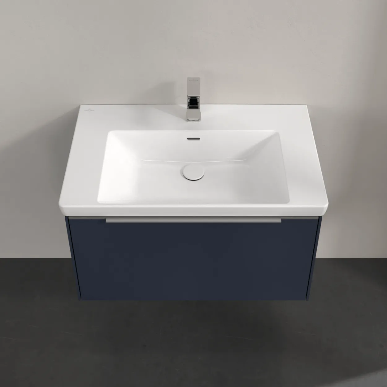 V&b subway 3.0 servantskap 77x42 marine blue m/lys håndtak i krom
