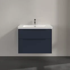 V&b subway 3.0 servantskap 77x57 marine blue m/lys håndtak i møbelets farge