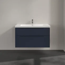 V&b subway 3.0 servantskap 97x57 marine blue m/lys håndtak i møbelets farge