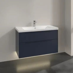 V&b subway 3.0 servantskap 97x57 marine blue m/lys håndtak i møbelets farge