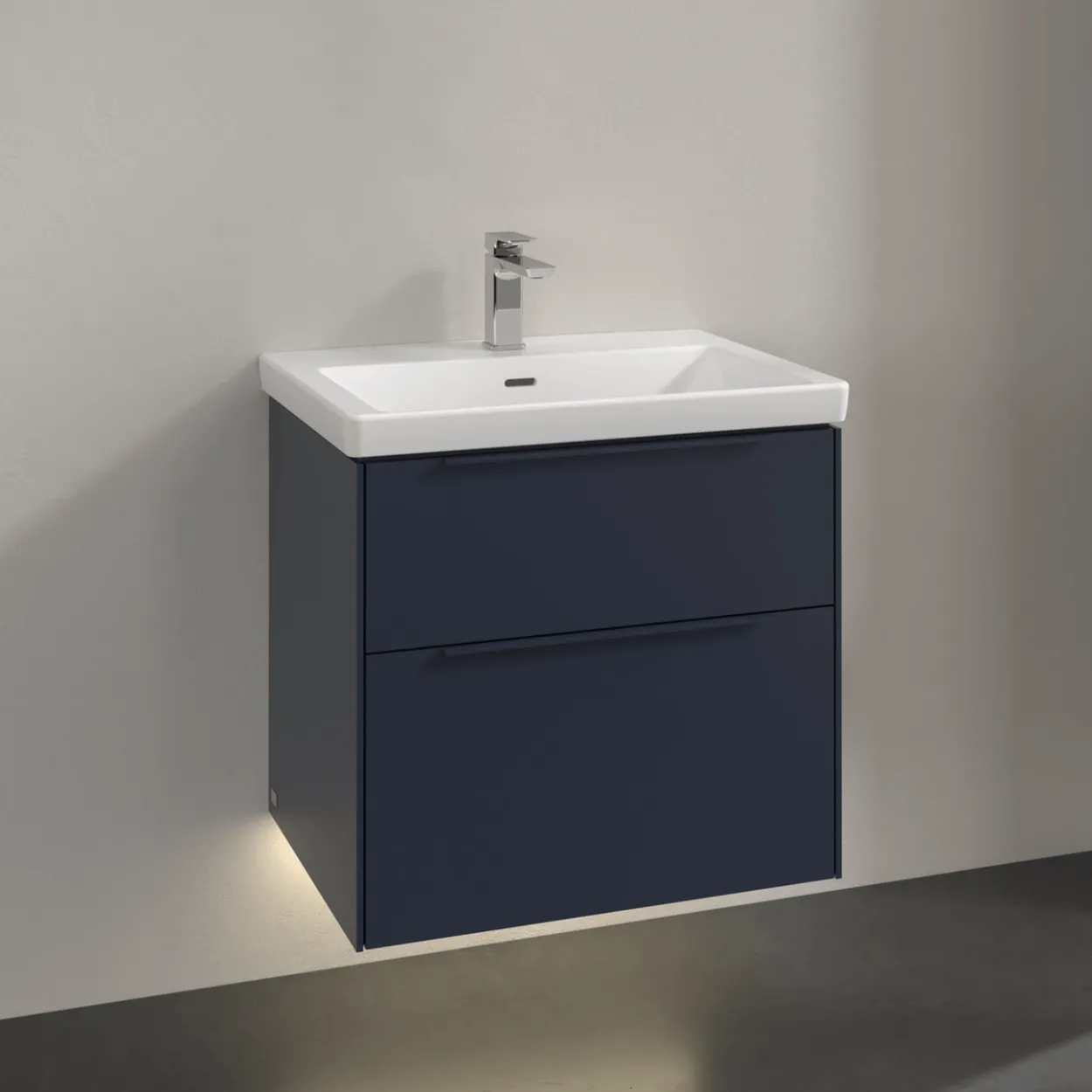 V&b subway 3.0 servantskap 62x57 marine blue m/lys håndtak i møbelets farge