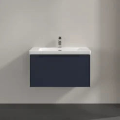 V&b subway 3.0 servantskap 77x42 marine blue m/lys håndtak i møbelets farge