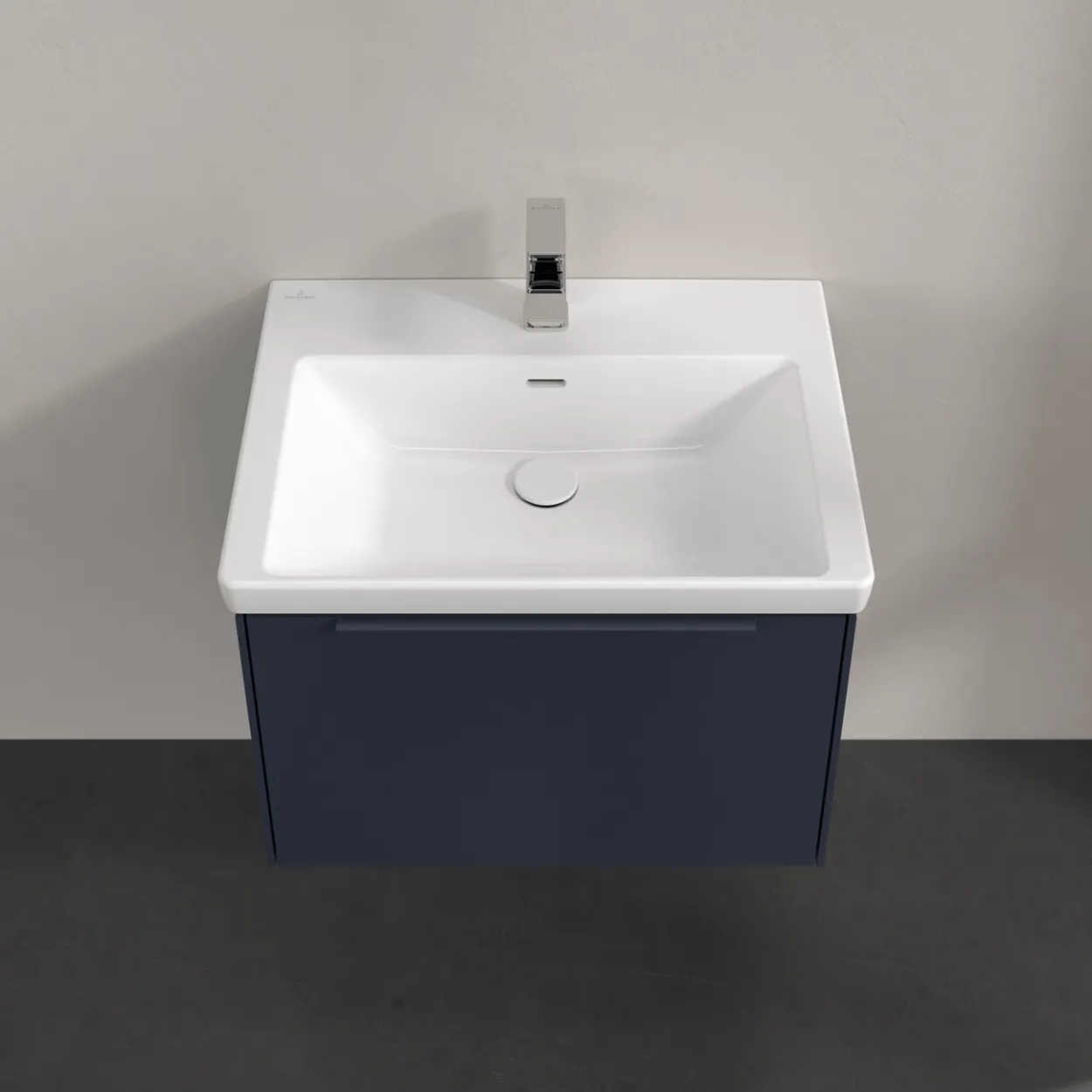 V&b subway 3.0 servantskap 66x42 marine blue m/lys håndtak i møbelets farge