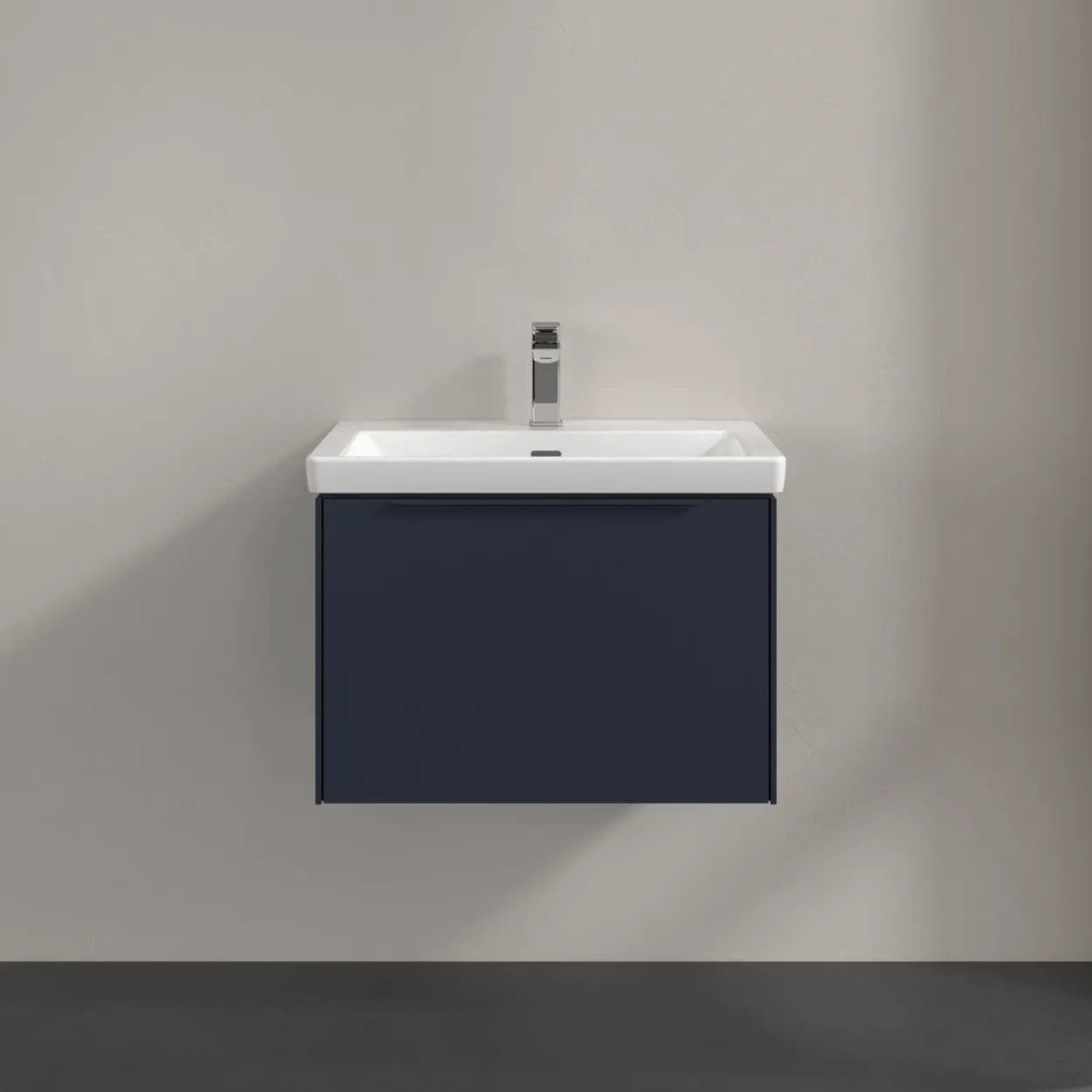 V&b subway 3.0 servantskap 66x42 marine blue m/lys håndtak i møbelets farge