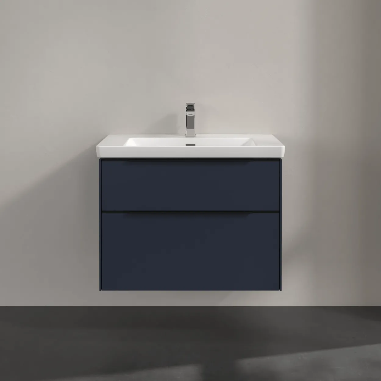 V&b subway 3.0 servantskap 77x57 marine blue m/lys håndtak i volcano black