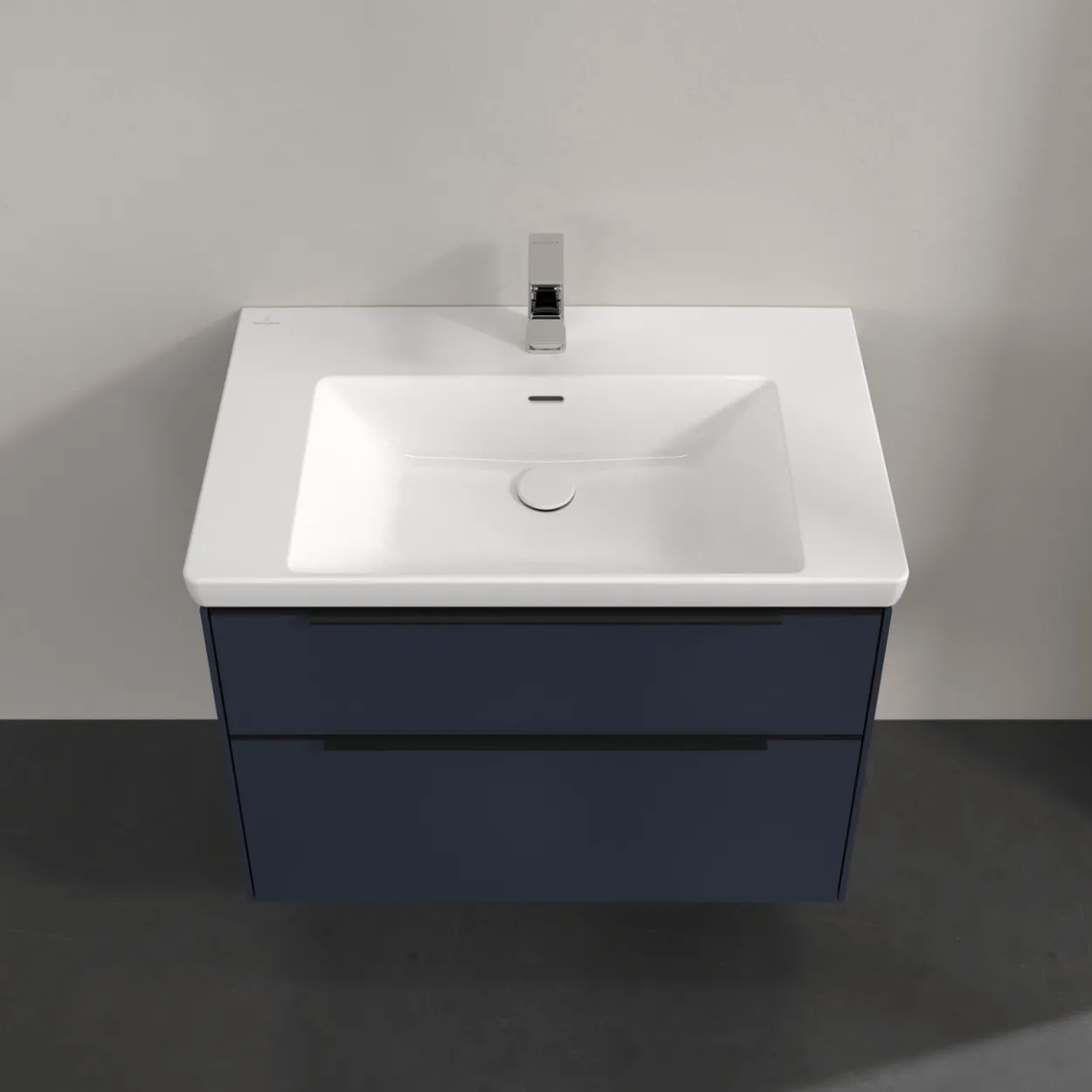 V&b subway 3.0 servantskap 77x57 marine blue m/lys håndtak i volcano black