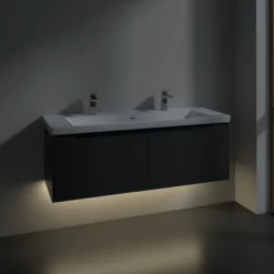 V&b subway 3.0 servantskap 127x42 marine blue m/lys håndtak i volcano black