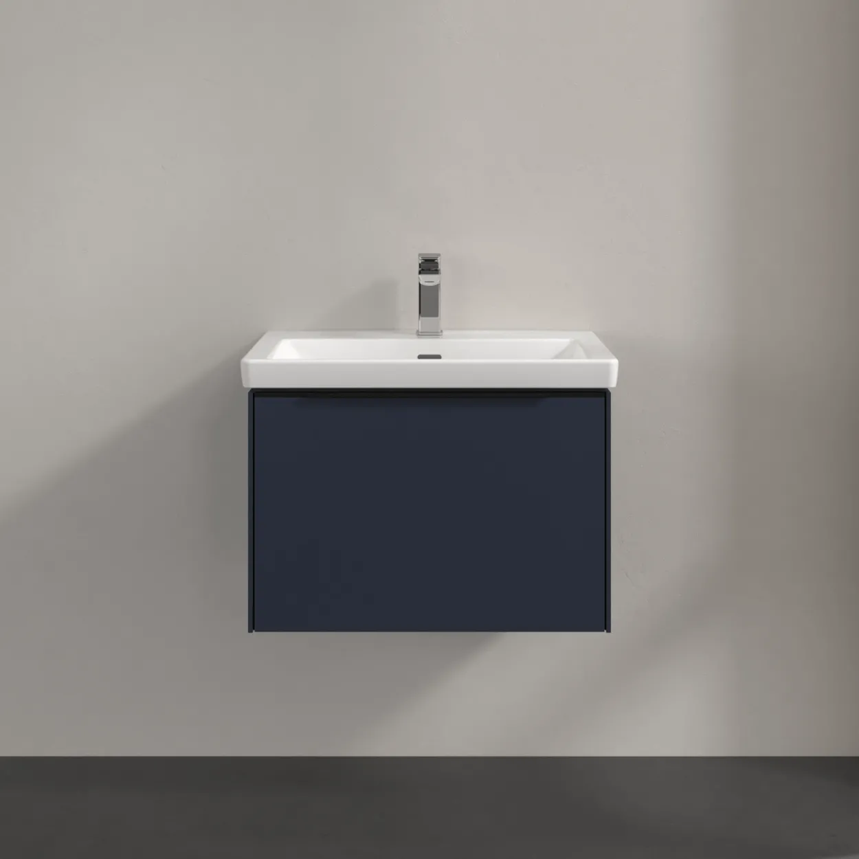 V&b subway 3.0 servantskap 66x42 marine blue m/lys håndtak i volcano black