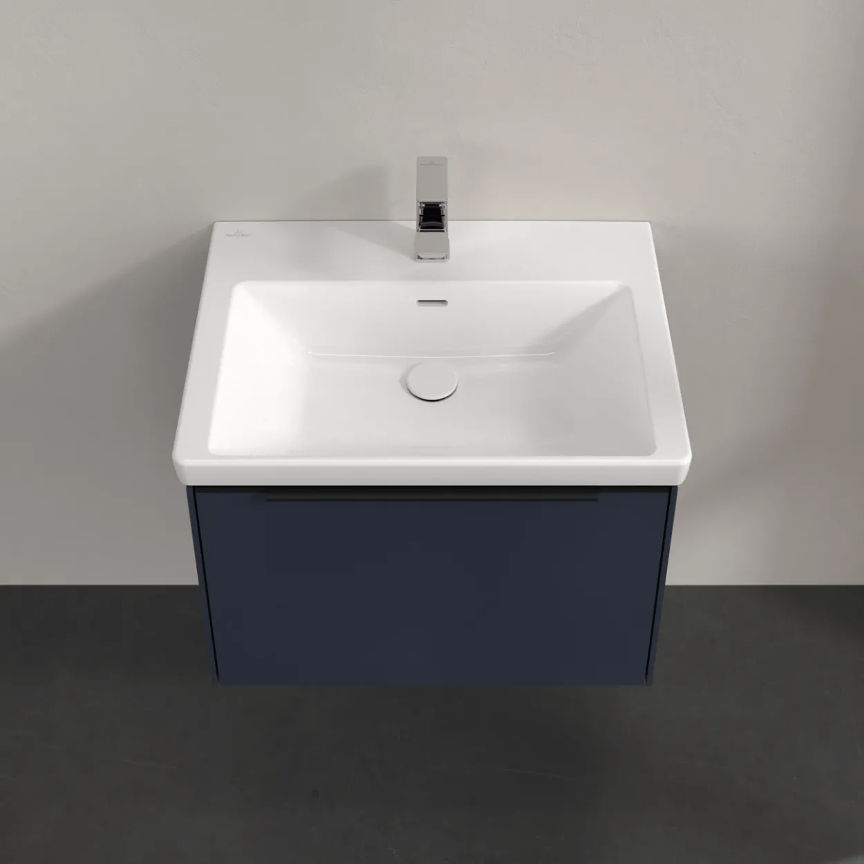 V&b subway 3.0 servantskap 66x42 marine blue m/lys håndtak i volcano black