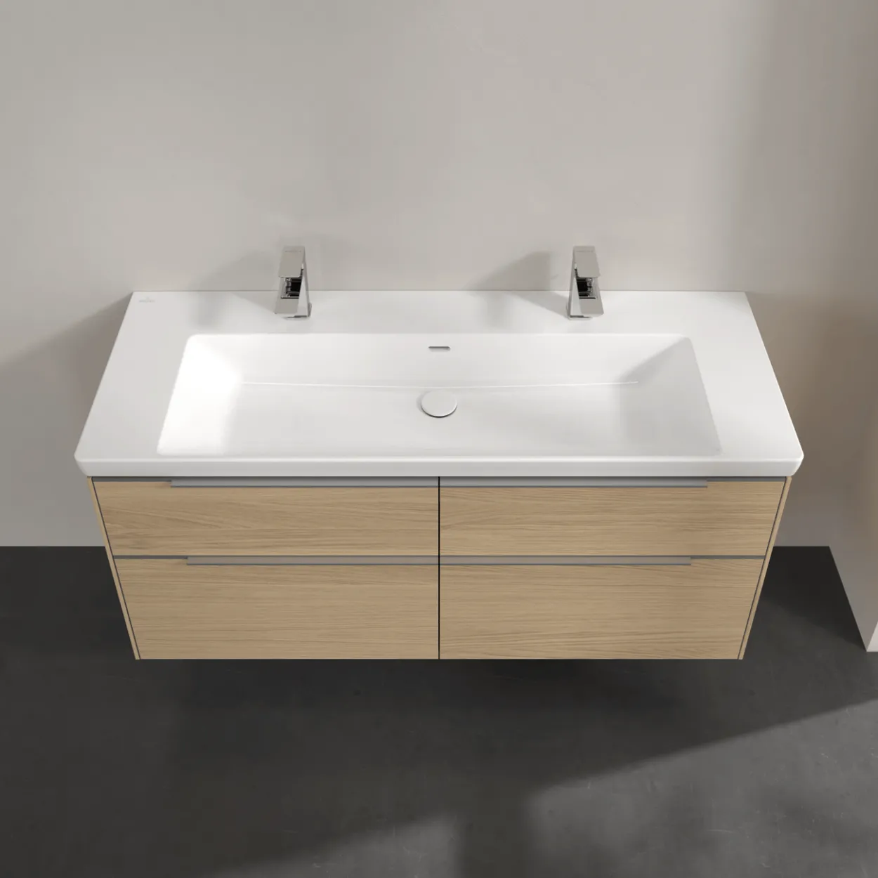 V&b subway 3.0 servantskap 127x57 nordic oak håndtak i krom