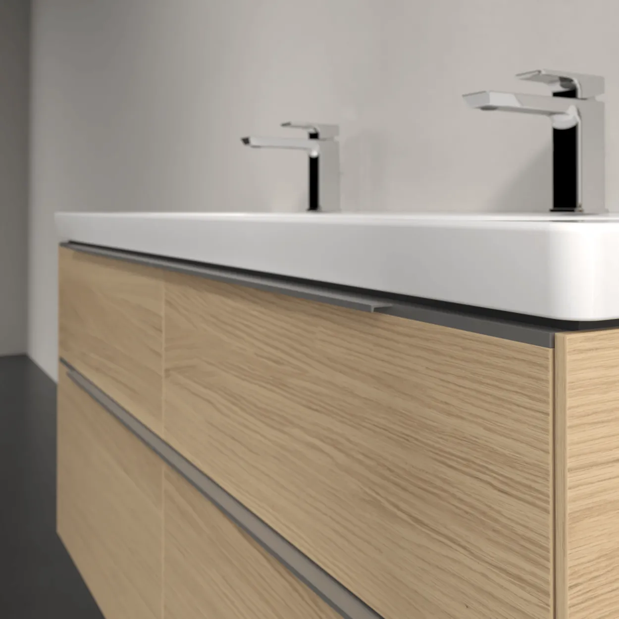 V&b subway 3.0 servantskap 127x57 nordic oak håndtak i krom