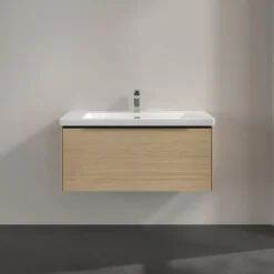 V&b subway 3.0 servantskap 97x42 nordic oak håndtak i volcano black