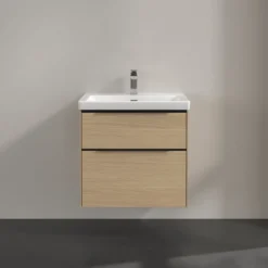 V&b subway 3.0 servantskap 62x57 nordic oak håndtak i volcano black