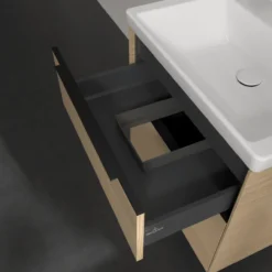 V&b subway 3.0 servantskap 62x57 nordic oak håndtak i volcano black