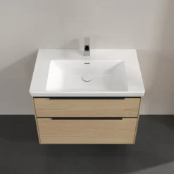 V&b subway 3.0 servantskap 77x57 nordic oak håndtak i volcano black