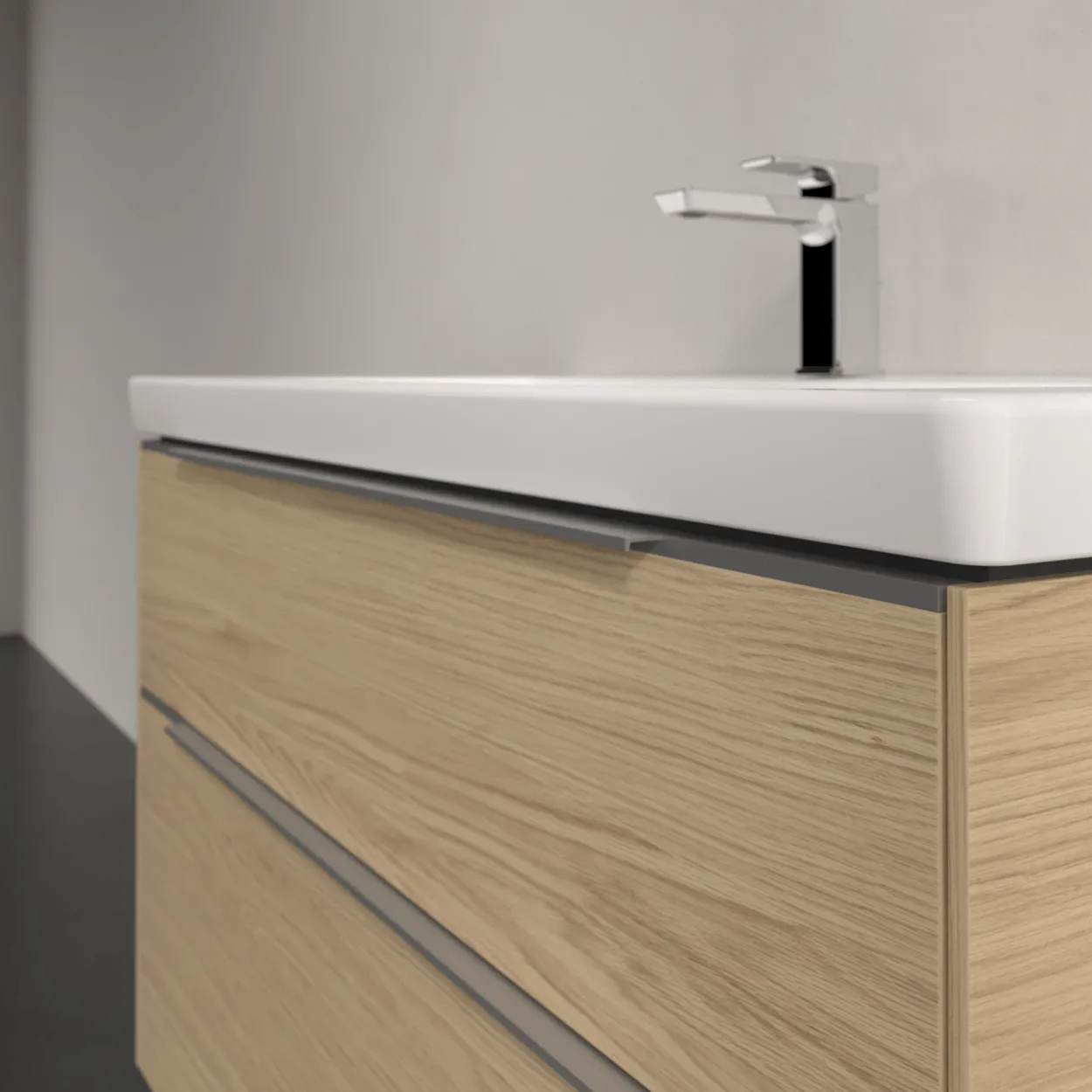V&b subway 3.0 servantskap 97x57 nordic oak m/lys håndtak i krom