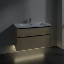 V&b subway 3.0 servantskap 97x57 nordic oak m/lys håndtak i volcano black