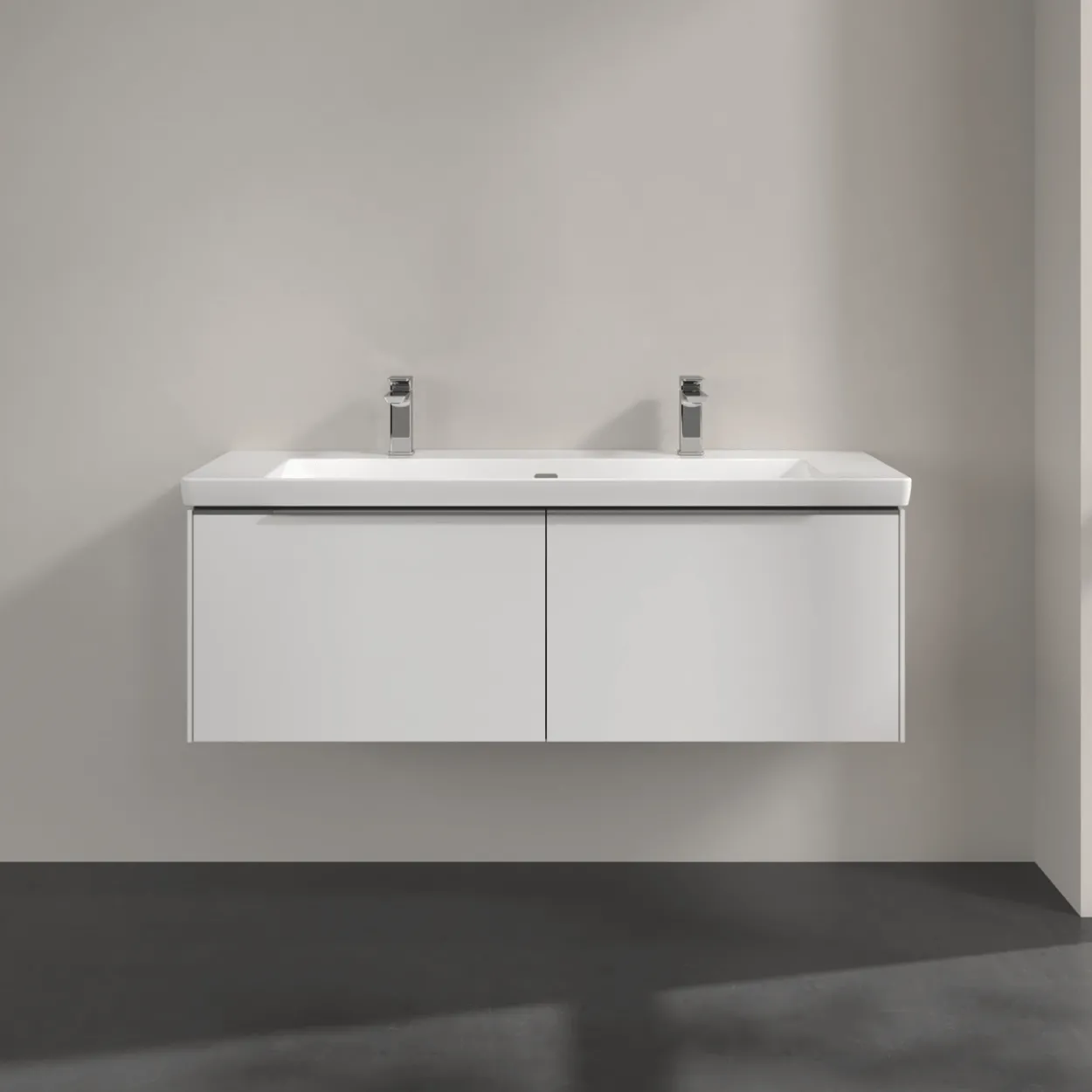 V&b subway 3.0 servantskap 127x42 pure white håndtak i krom
