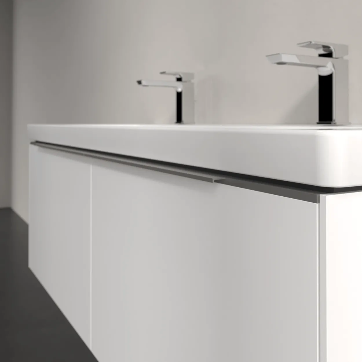 V&b subway 3.0 servantskap 127x42 pure white håndtak i krom
