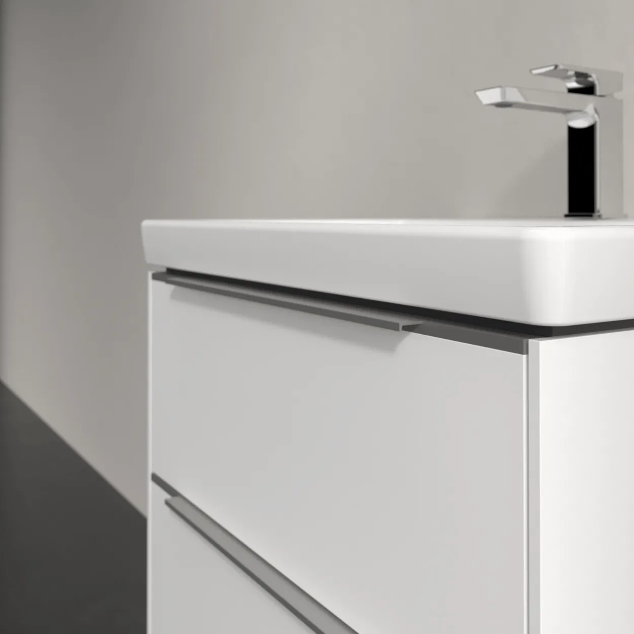 V&b subway 3.0 servantskap 57x47 pure white håndtak i krom