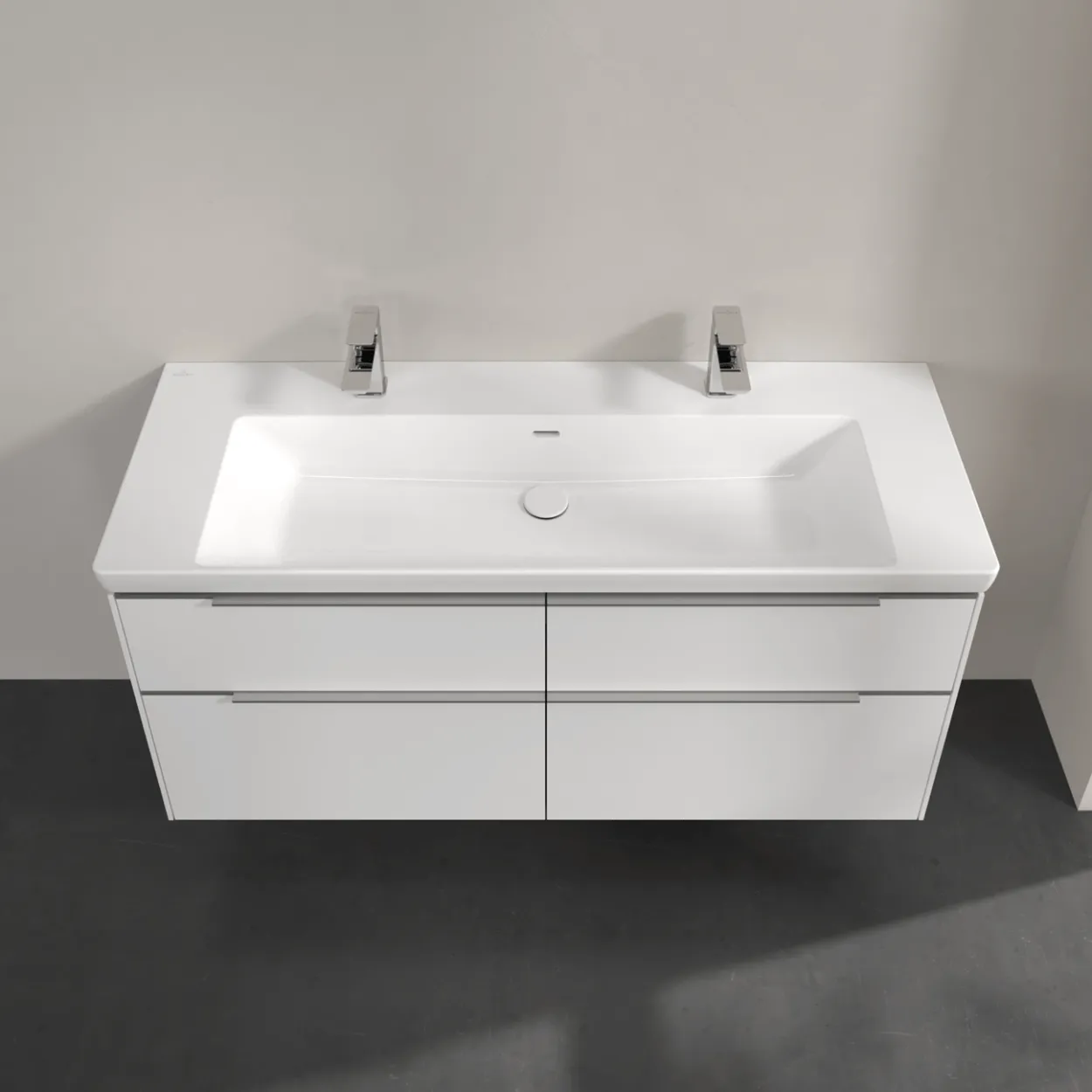 V&b subway 3.0 servantskap 127x57 pure white håndtak i krom