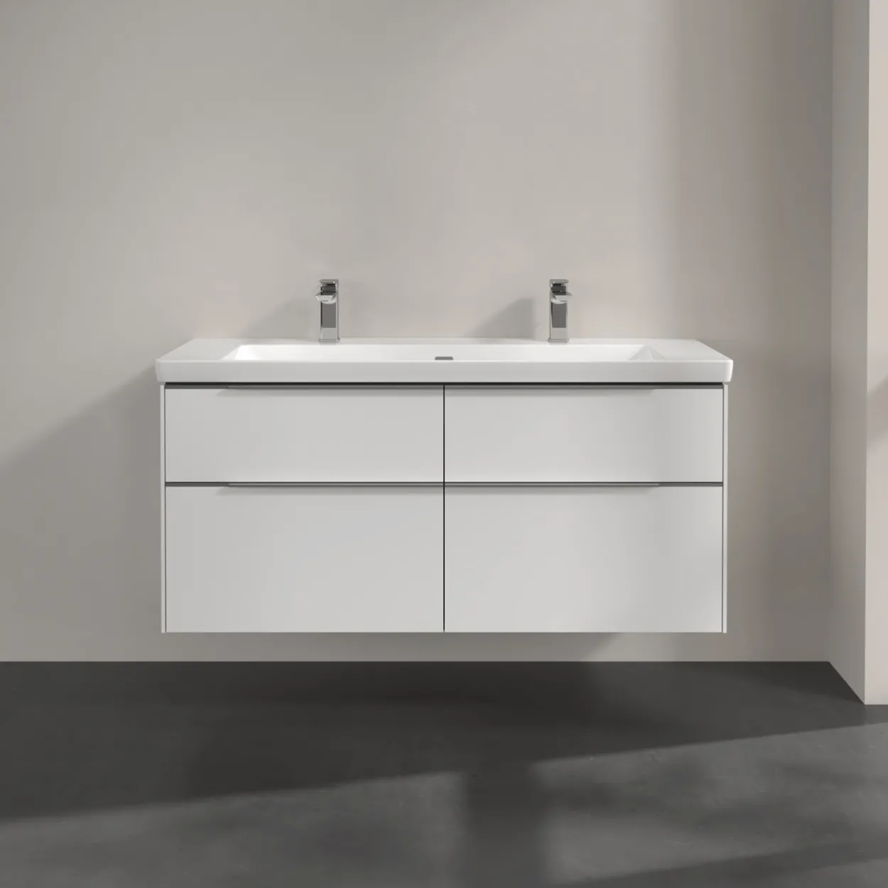 V&b subway 3.0 servantskap 127x57 pure white håndtak i krom