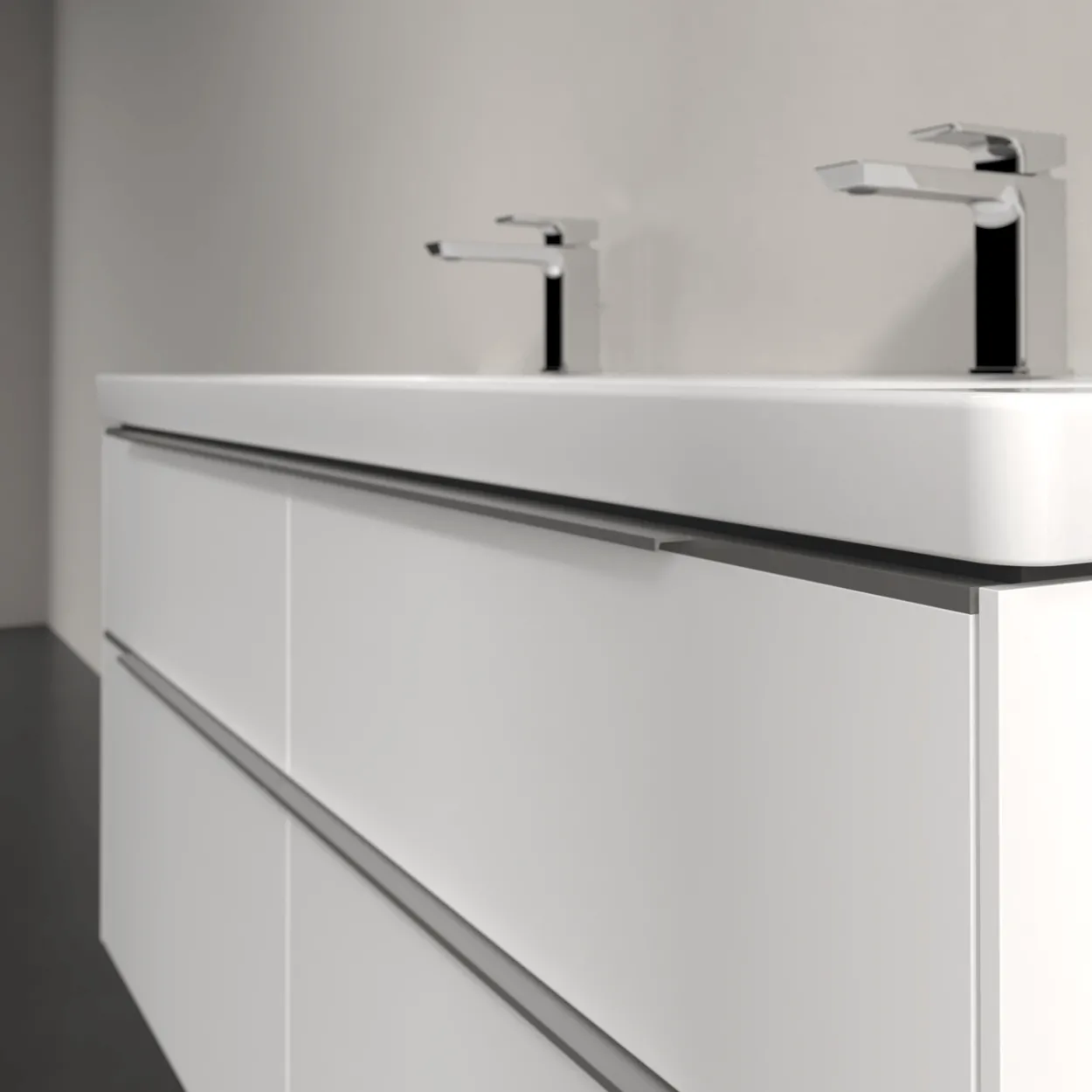 V&b subway 3.0 servantskap 127x57 pure white håndtak i krom