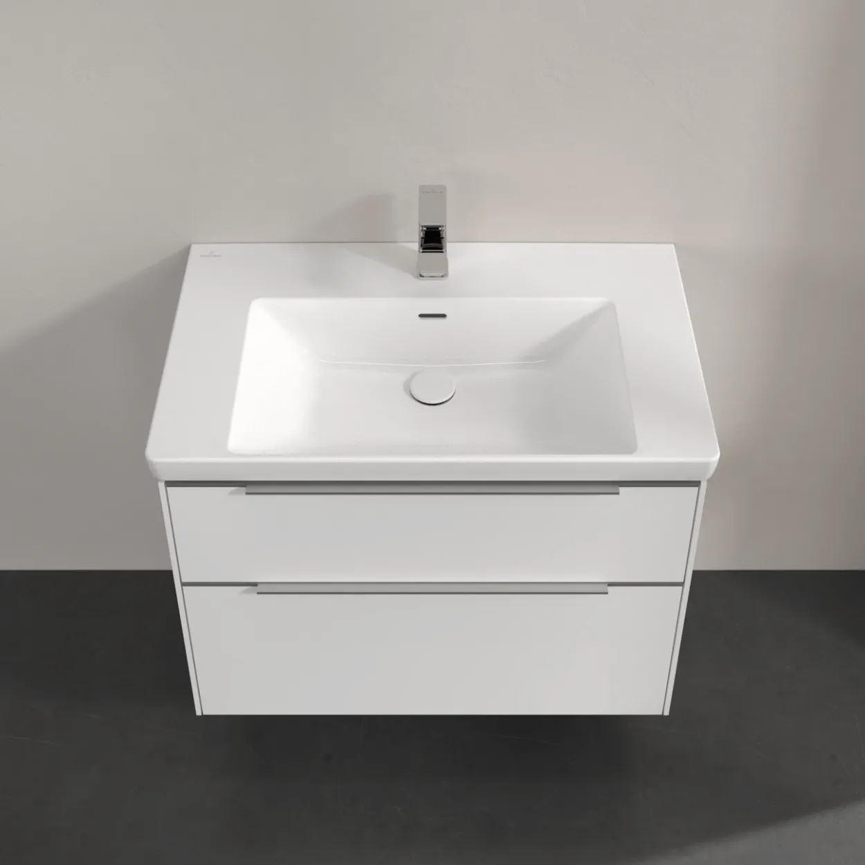 V&b subway 3.0 servantskap 77x57 pure white håndtak i krom