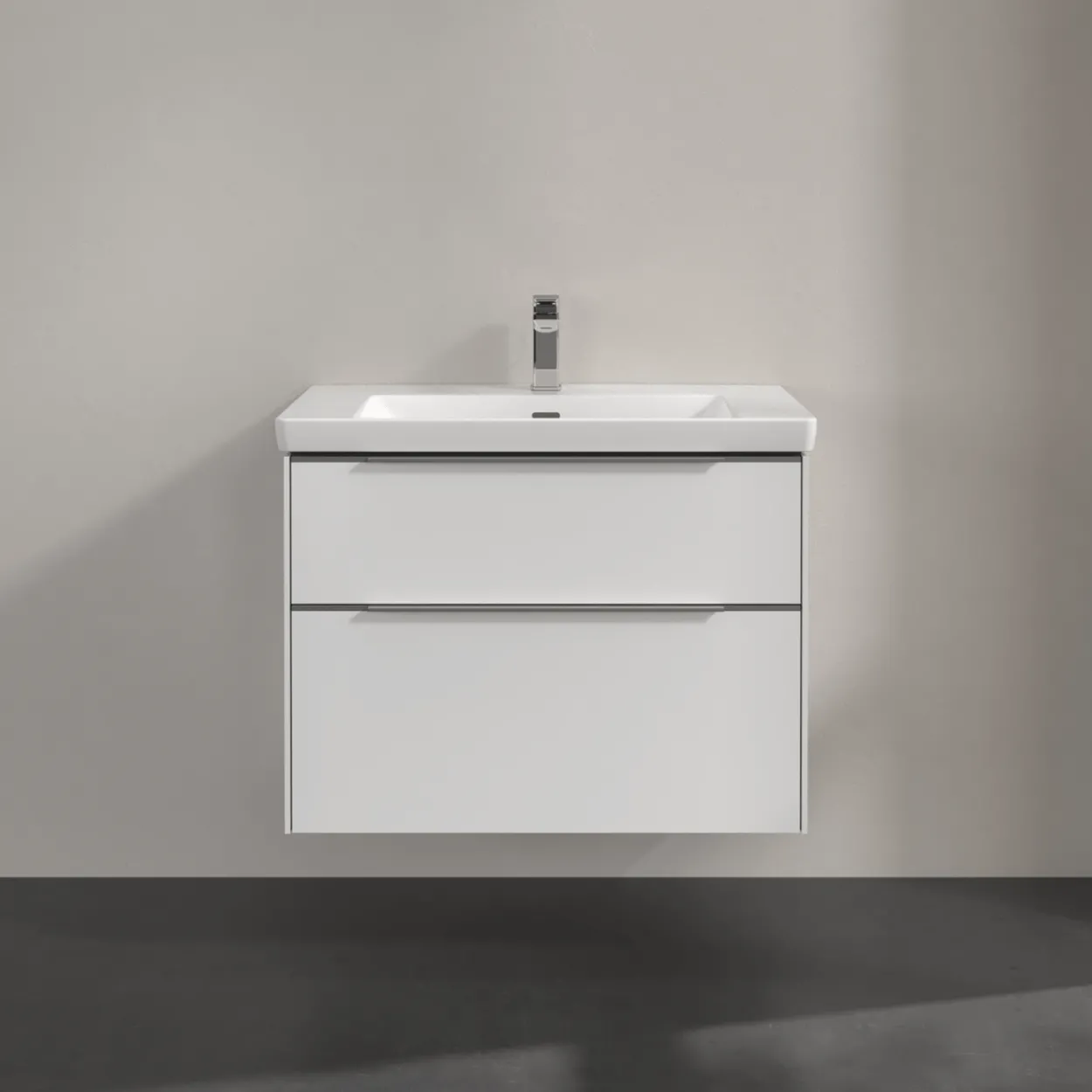 V&b subway 3.0 servantskap 77x57 pure white håndtak i krom