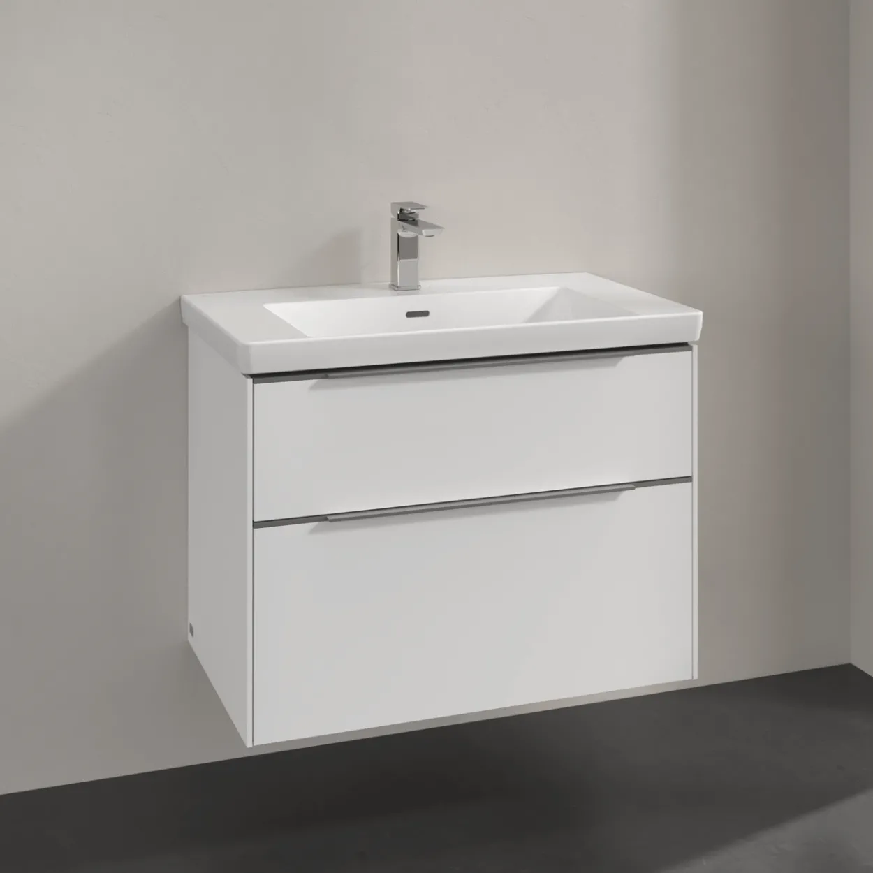V&b subway 3.0 servantskap 77x57 pure white håndtak i krom