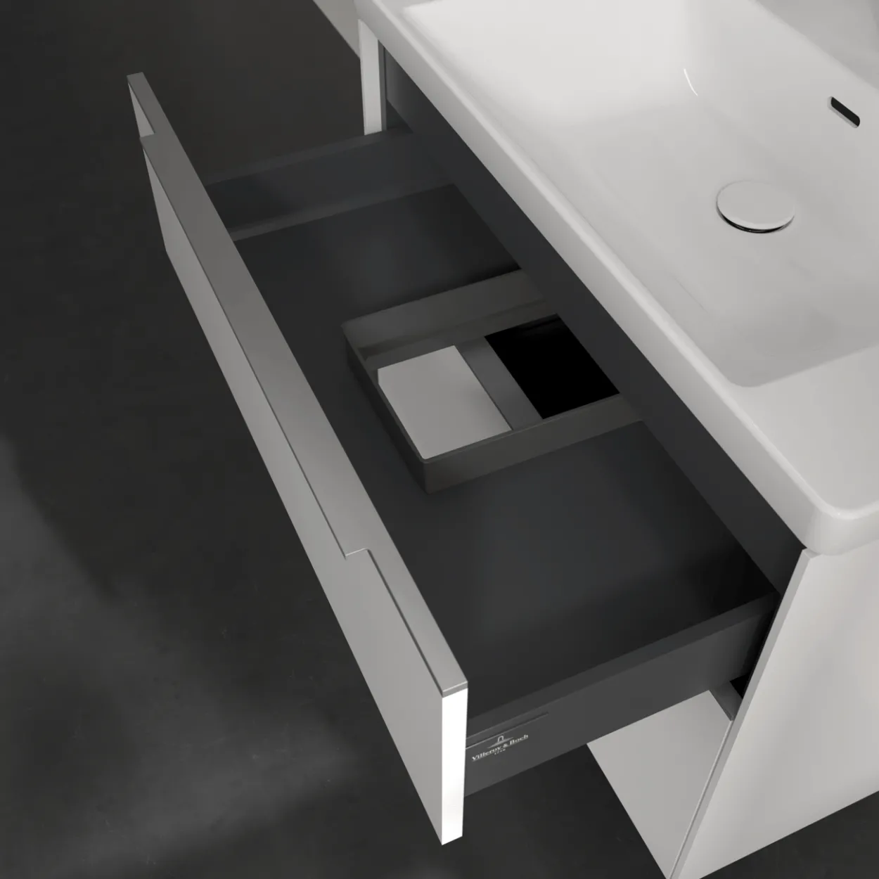 V&b subway 3.0 servantskap 77x57 pure white håndtak i krom