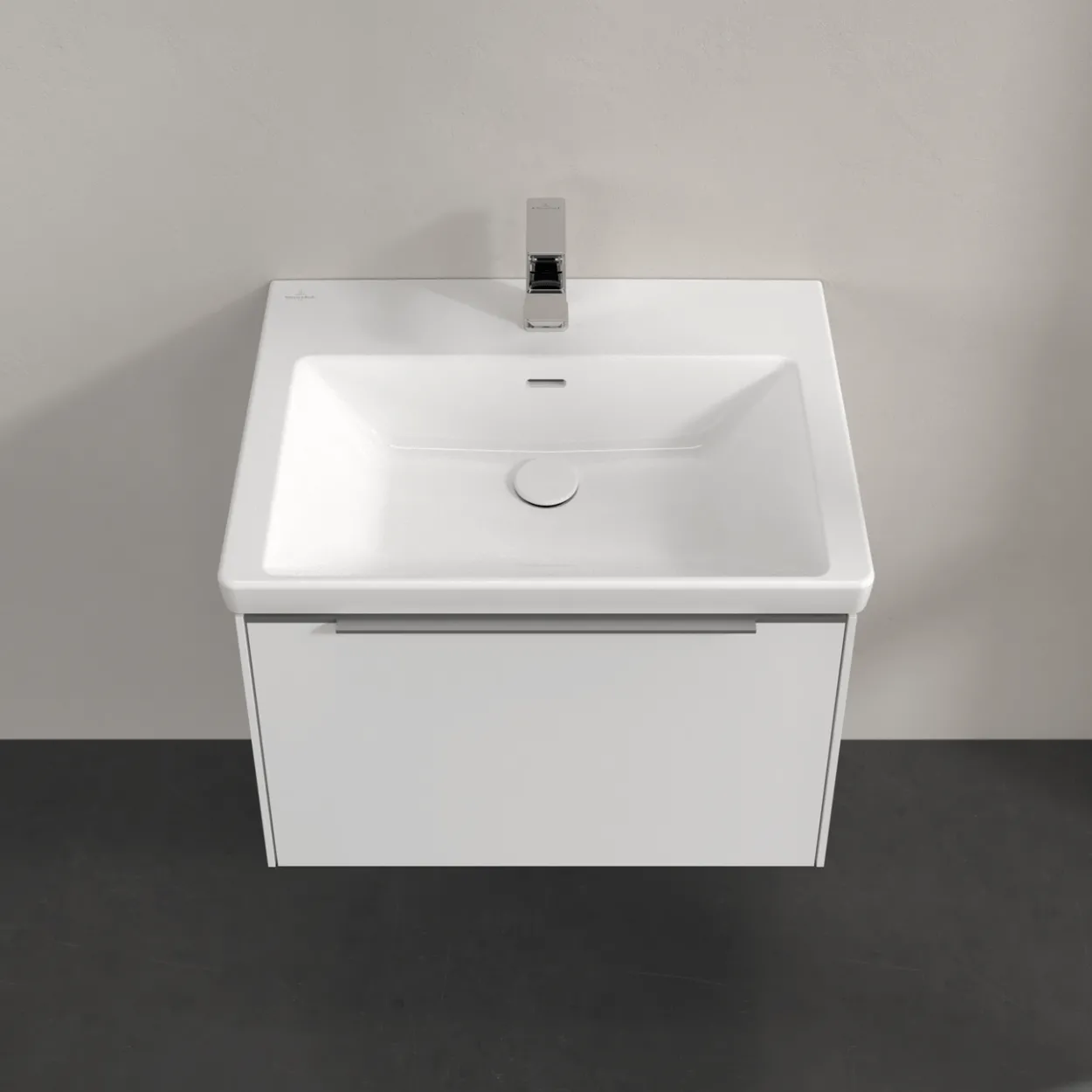 V&b subway 3.0 servantskap 66x42 pure white håndtak i krom