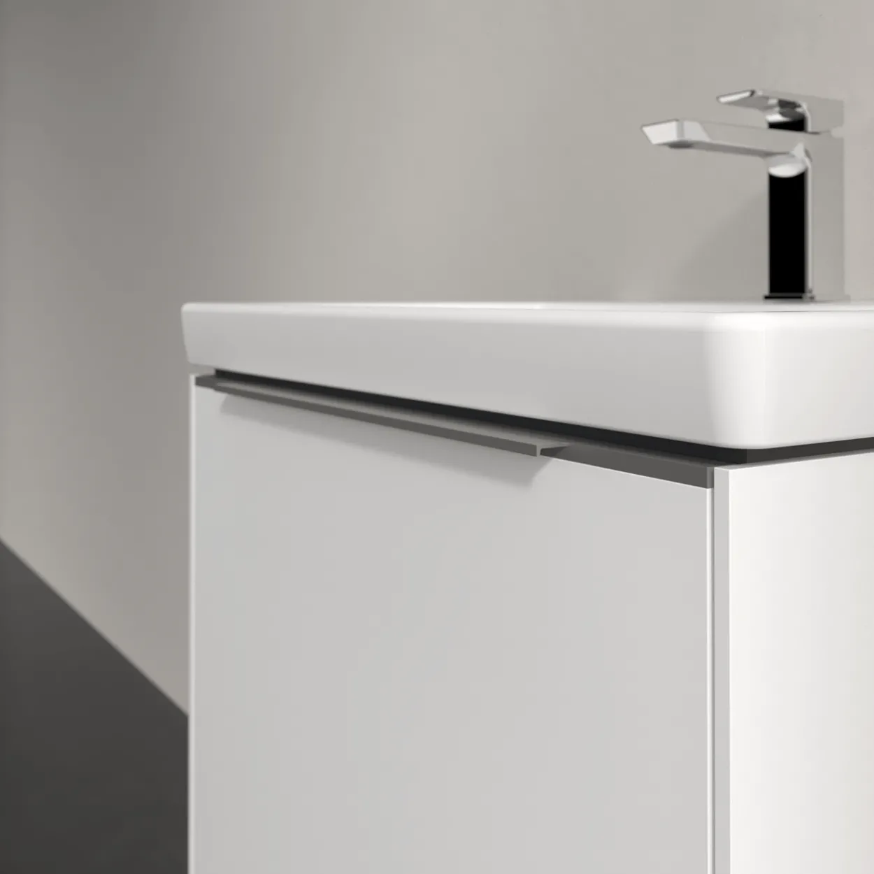 V&b subway 3.0 servantskap 57x42 pure white håndtak i krom