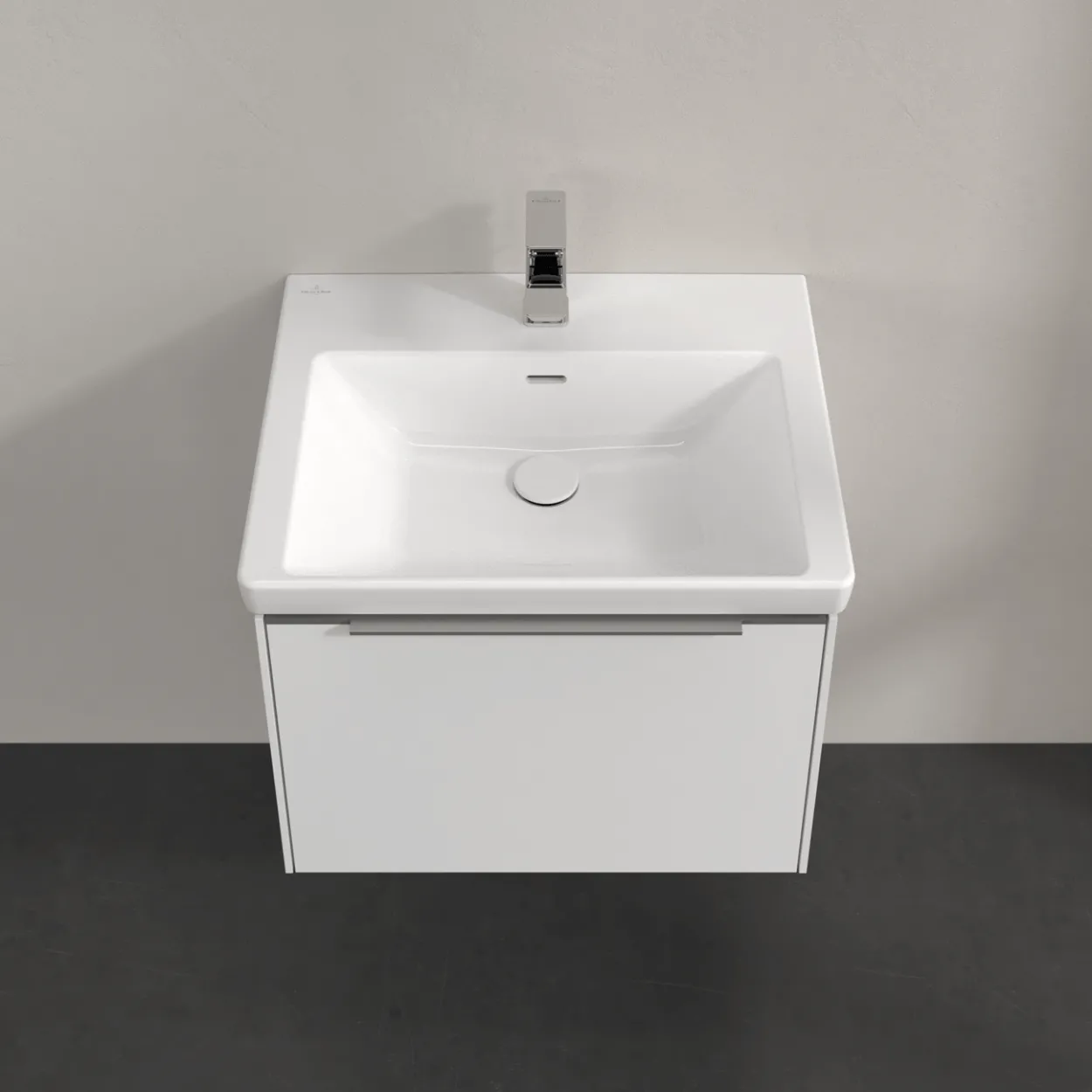 V&b subway 3.0 servantskap 57x42 pure white håndtak i krom