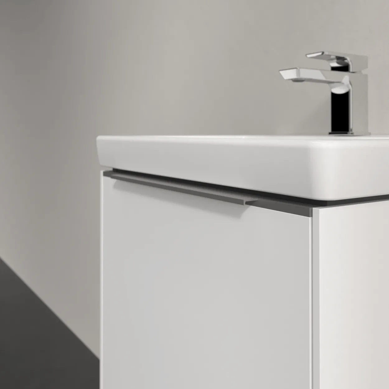 V&b subway 3.0 servantskap 47x42 pure white håndtak i krom