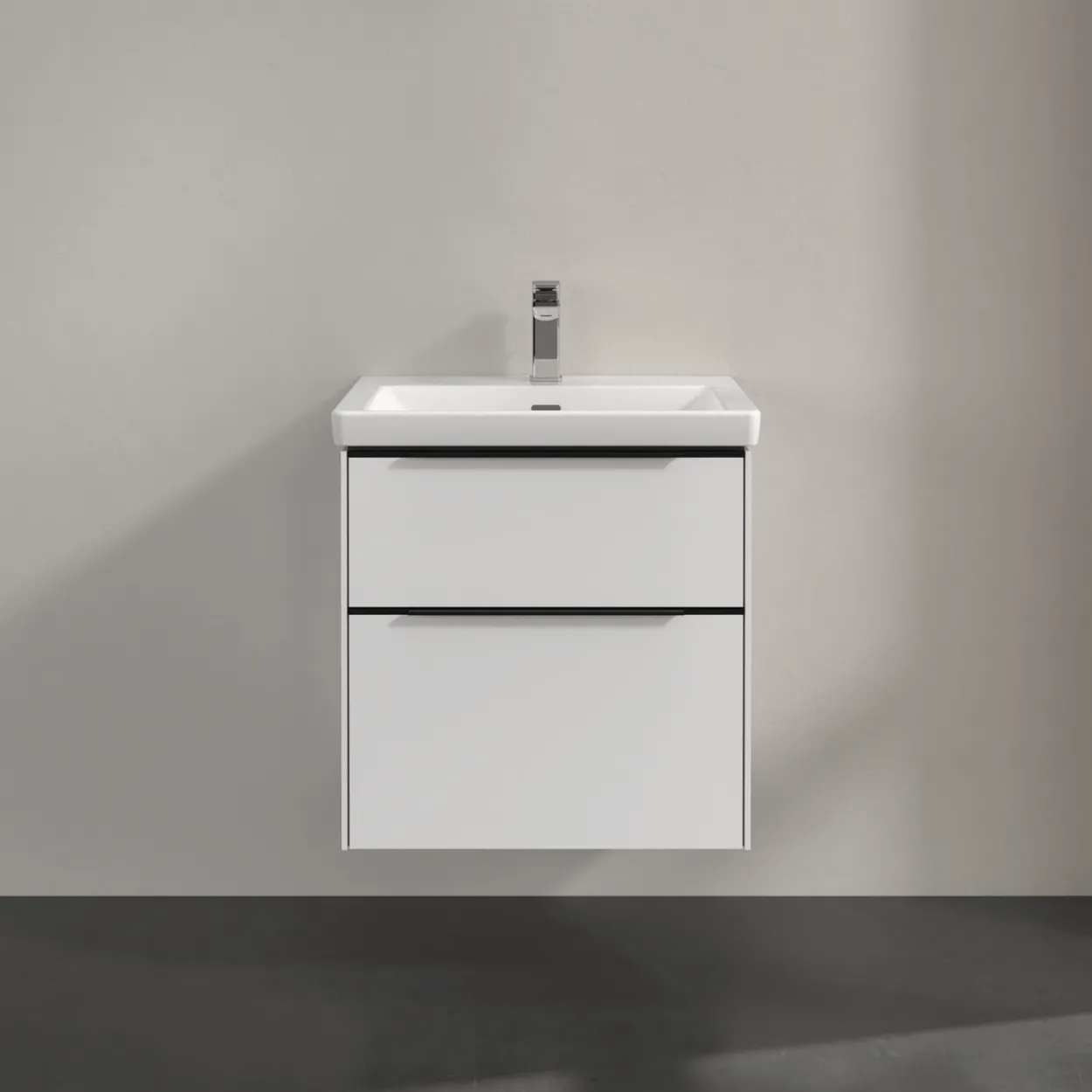 V&b subway 3.0 servantskap 57x47 pure white håndtak i volcano black