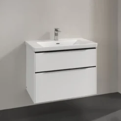 V&b subway 3.0 servantskap 77x57 pure white håndtak i volcano black
