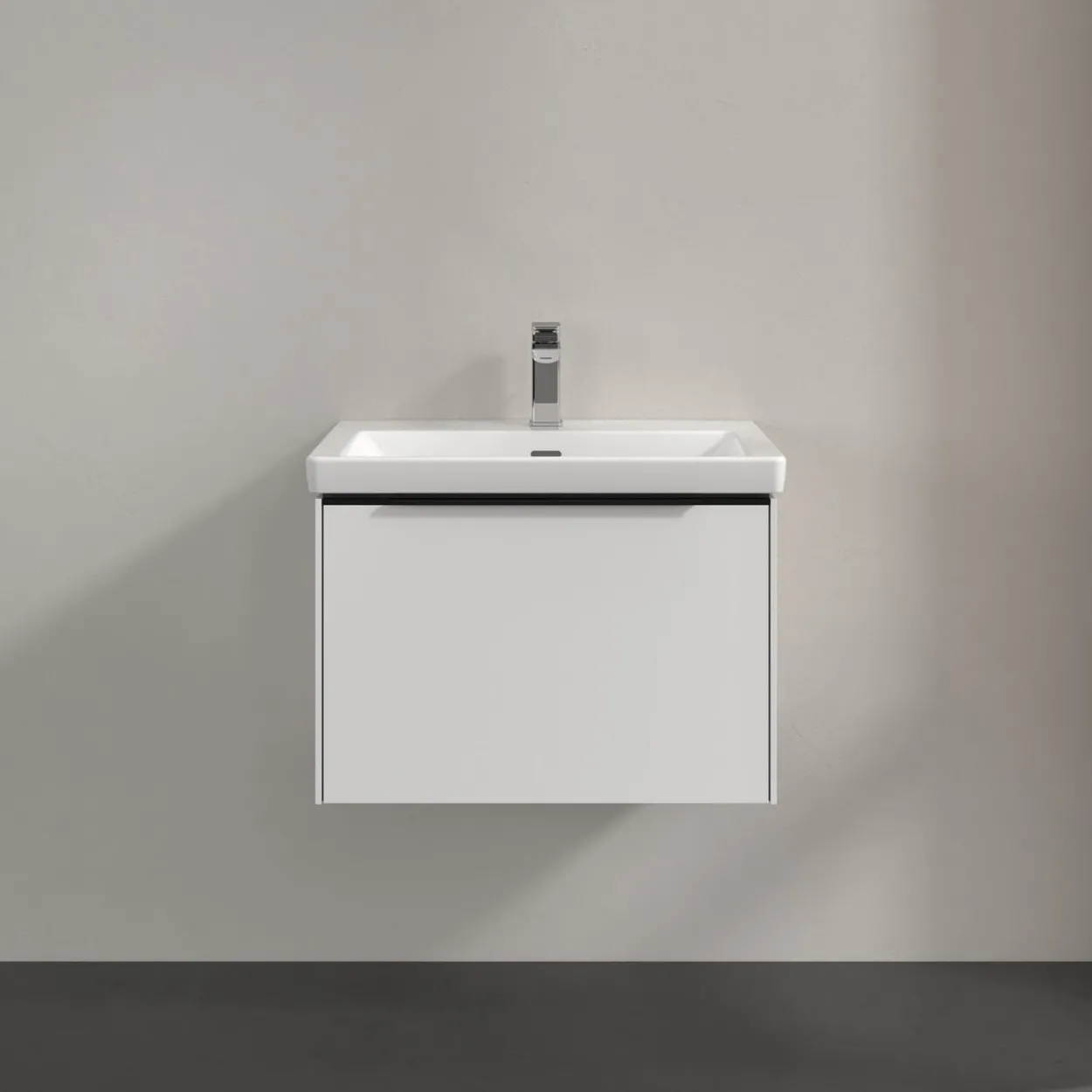 V&b subway 3.0 servantskap 66x42 pure white håndtak i volcano black